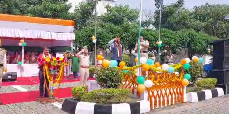 कोलकाता हवाई अड्डे पर मनाया गया 77वां स्वतंत्रता दिवस समारोह