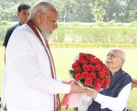 श्री लालकृष्ण आडवाणी जी को भारत रत्न से किया जाएगा सम्मानित : प्रधानमंत्री नरेन्द्र मोदी