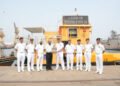 11x गोला बारूद के साथ मिसाइल बार्ज नौका को सौंपा गया नौसेना डॉकयार्ड में