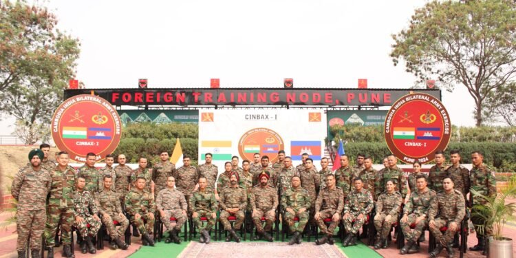 BHARAT और CAMBODIA ने पुणे में पहला संयुक्त टेबल टॉप अभ्यास CINBAX किया शुरू