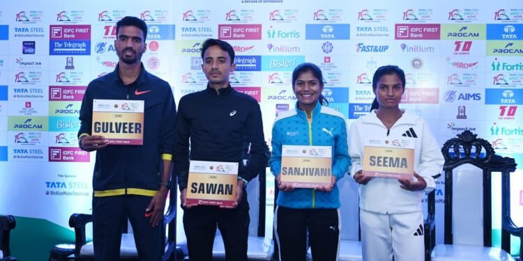 रिकॉर्ड होल्डर गुलवीर सिंह ने 10वें टाटा स्टील वर्ल्ड 25K कोलकाता में एक हाई-वोल्टेज भारतीय मुकाबले के लिए मंच किया तैयार